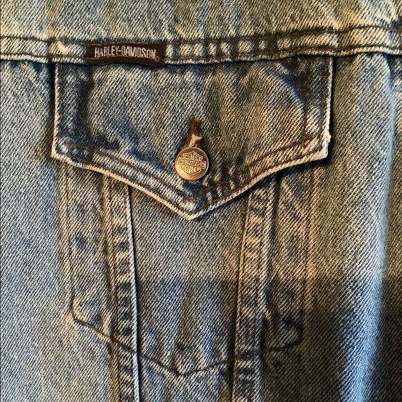 Harley Davidson Men’s Denim Vest - Picture 3 of 4